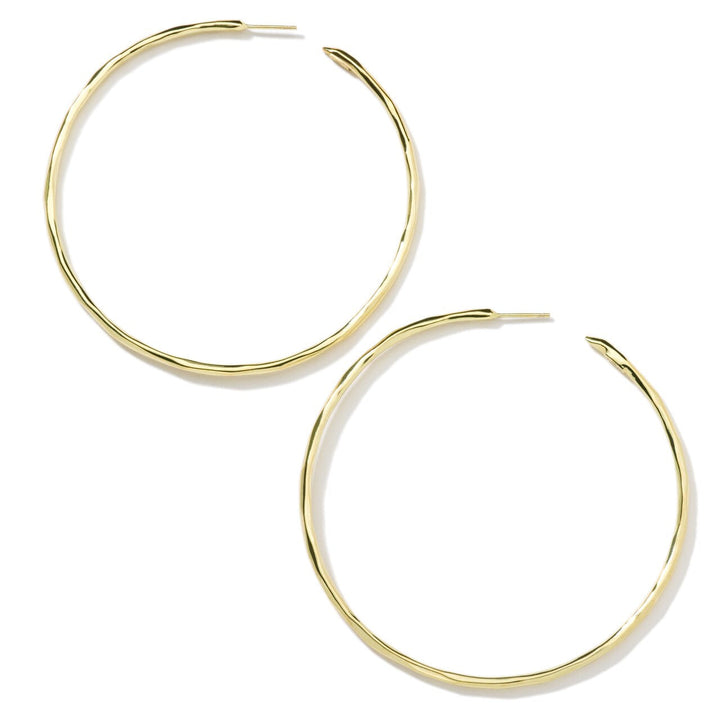 18K Gold Extra Large Squiggle Hoop Earrings - Front View | IPPOLITA