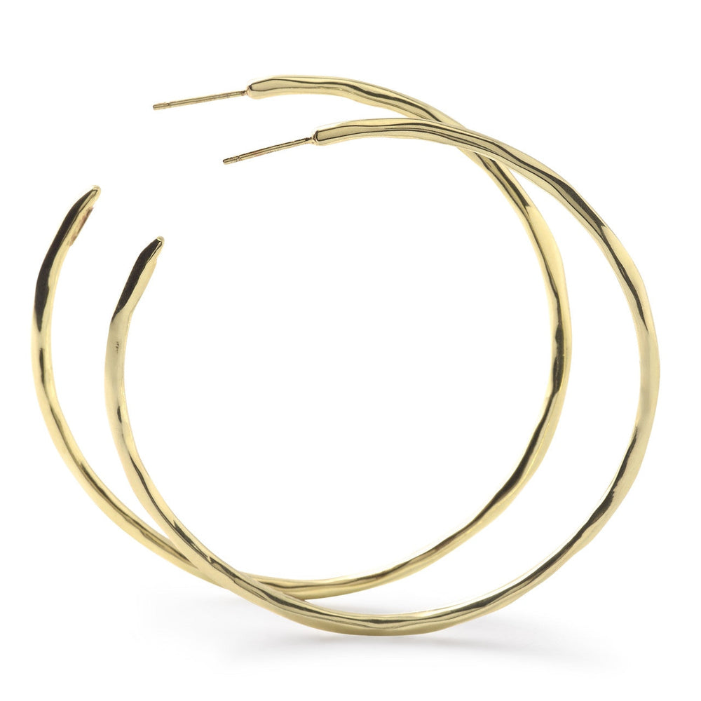 18K Gold Large Squiggle Hoops - Open Detail View | IPPOLITA