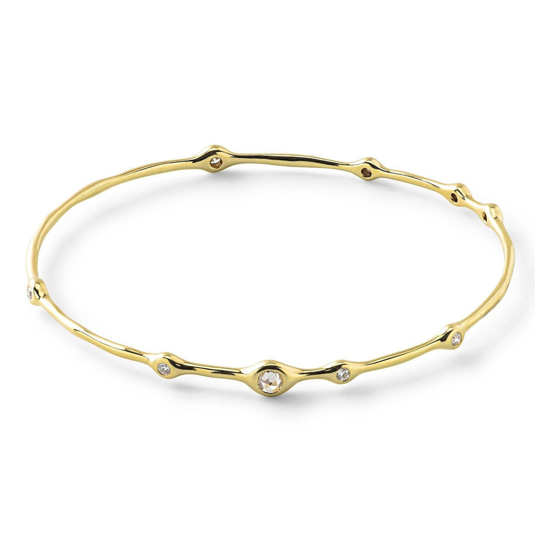 Yellow Gold Superstar Diamond Bangle - Product View | IPPOLITA
