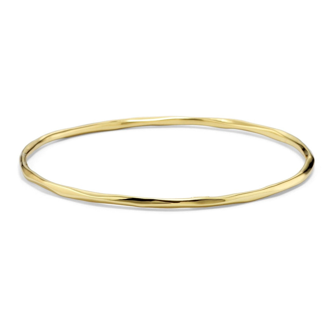 18K Gold Thin Faceted Bangle Bracelet - Product View | IPPOLITA