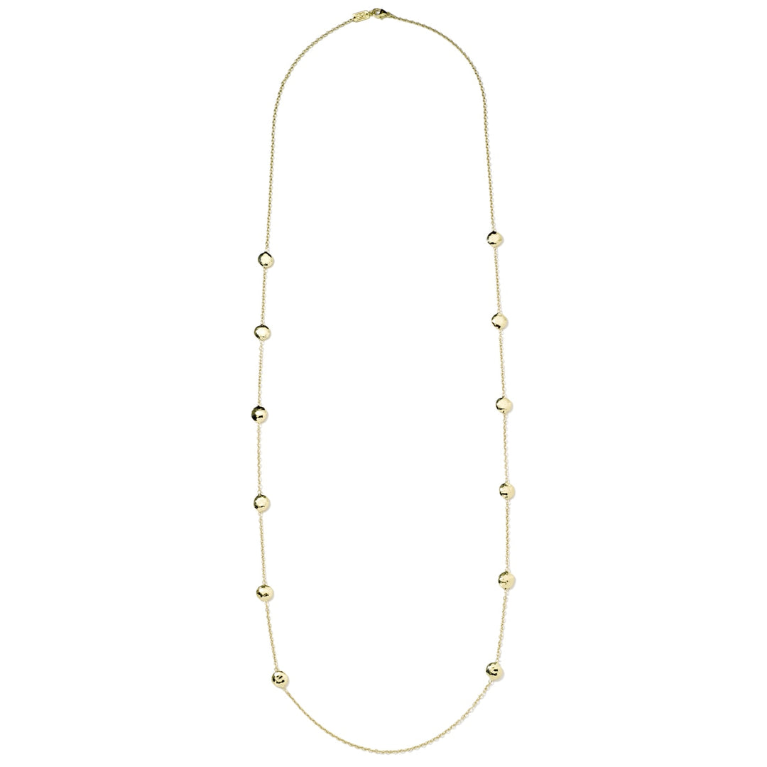 18K Gold Hammered Pinball Layering Necklace - Doubled Length Style | IPPOLITA