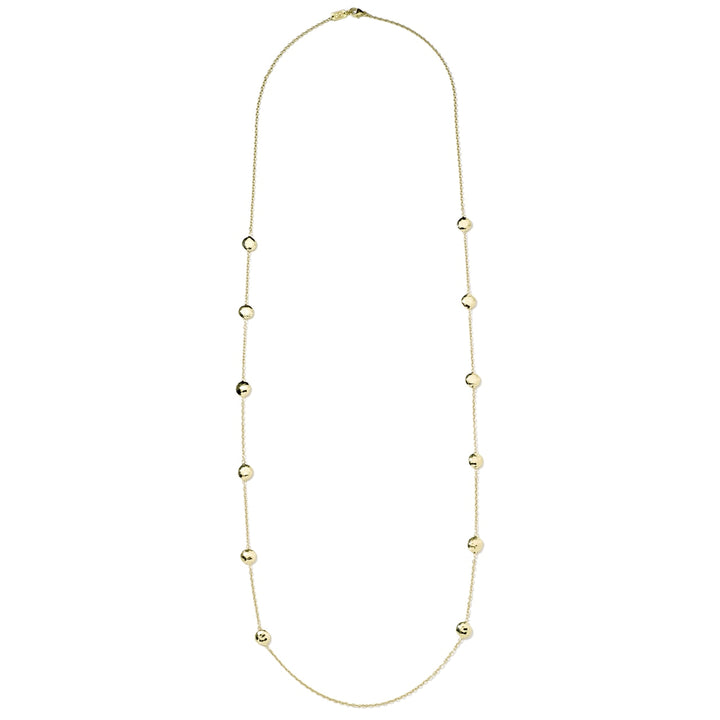 18K Gold Hammered Pinball Layering Necklace - Doubled Length Style | IPPOLITA