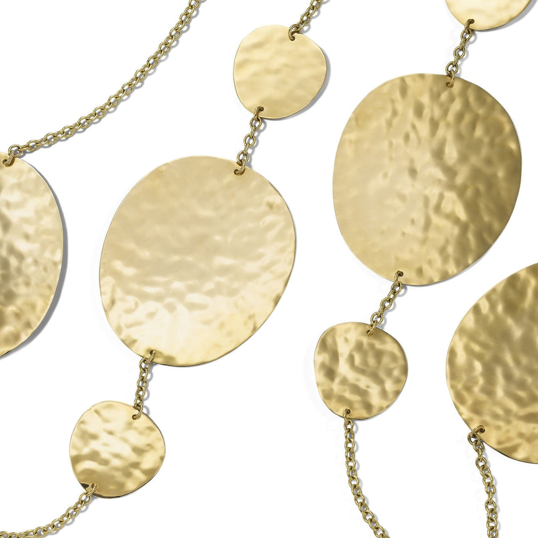 Long Crinkle Multi Station Necklace